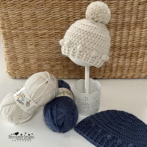 Crochet Nordic Bobble Hat pattern image
