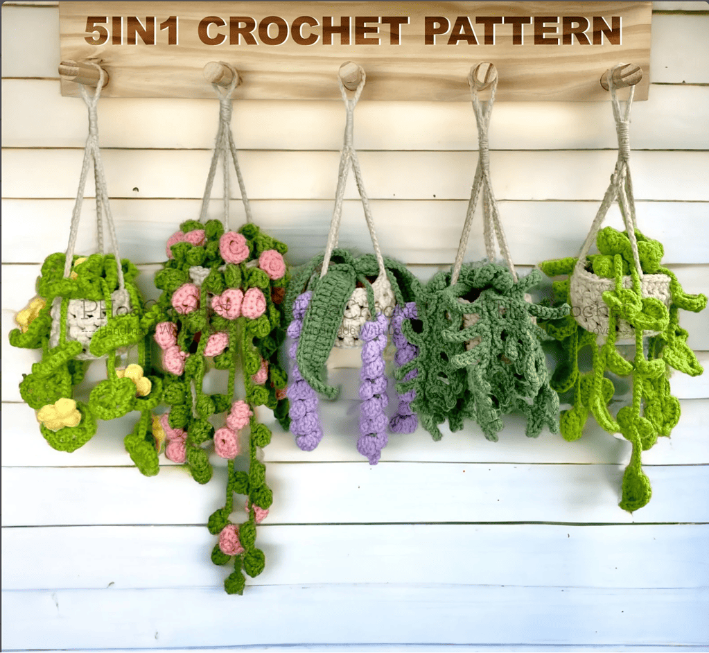 5-in-1 Crochet Patterns - Plants FF 03-15-2024