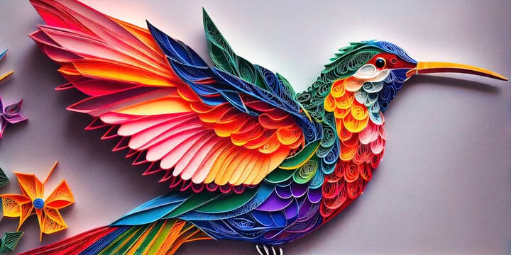 Quilling - Paper bird image
