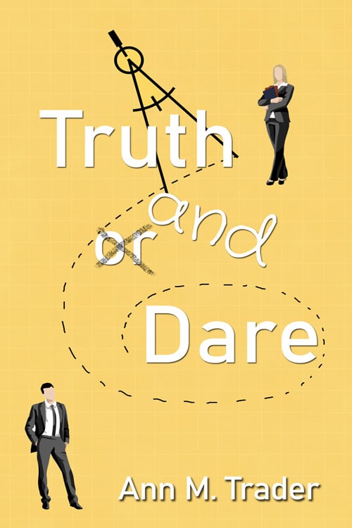 Truth and Dare Book Cover pale yellow with a compass