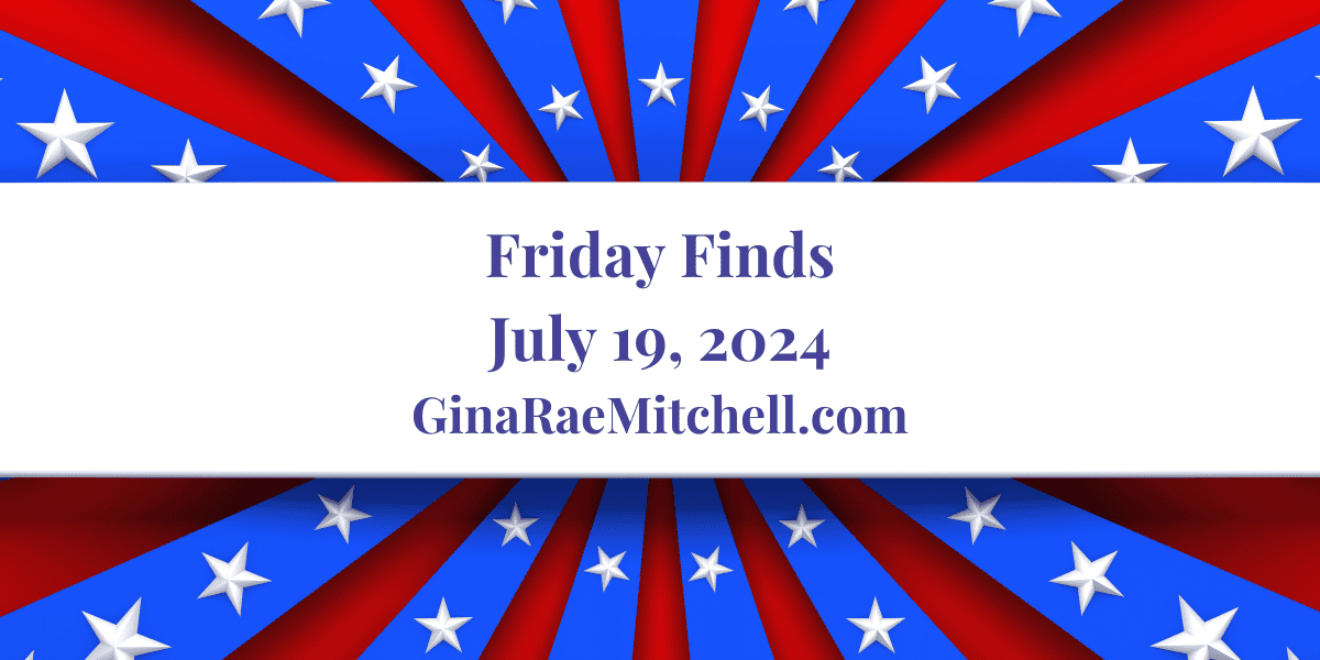 Friday Finds July Banner July 19, 2024 Blue