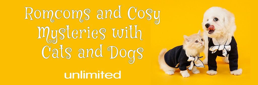 RomComs & Cosy Mysteries w CAts & Dogs Storyorigin BAnner