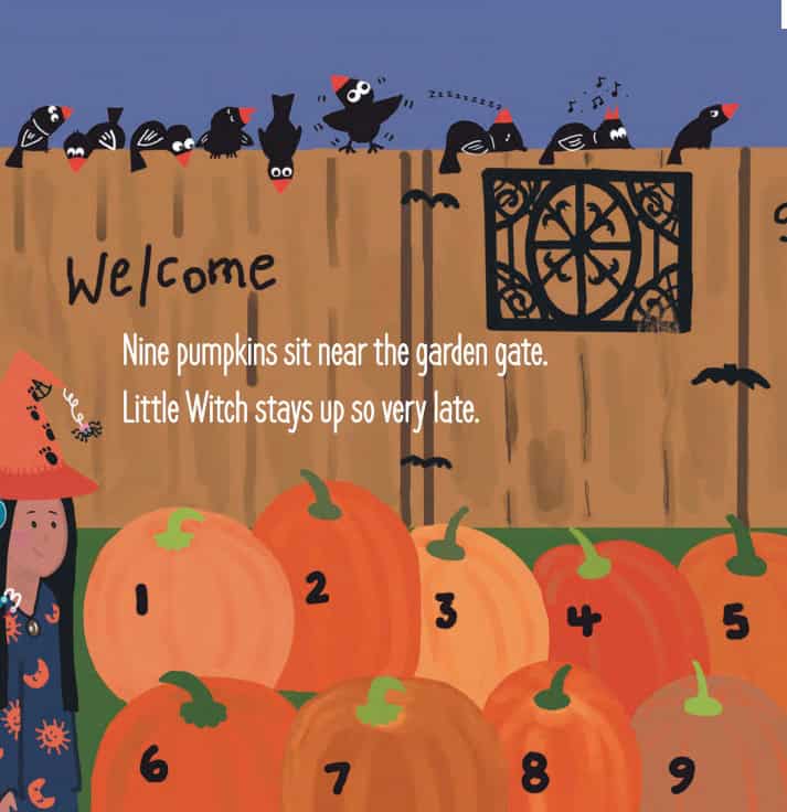 Children's Book Review | One Little Witch by Crystal Beach | $10 Gift Card #crystalbeachauthorillustrator #inclusionmatters #onelittlewitch #kidsbooks #countingbooks #autumn #halloween 3 One Little Witch EXCERPT 2