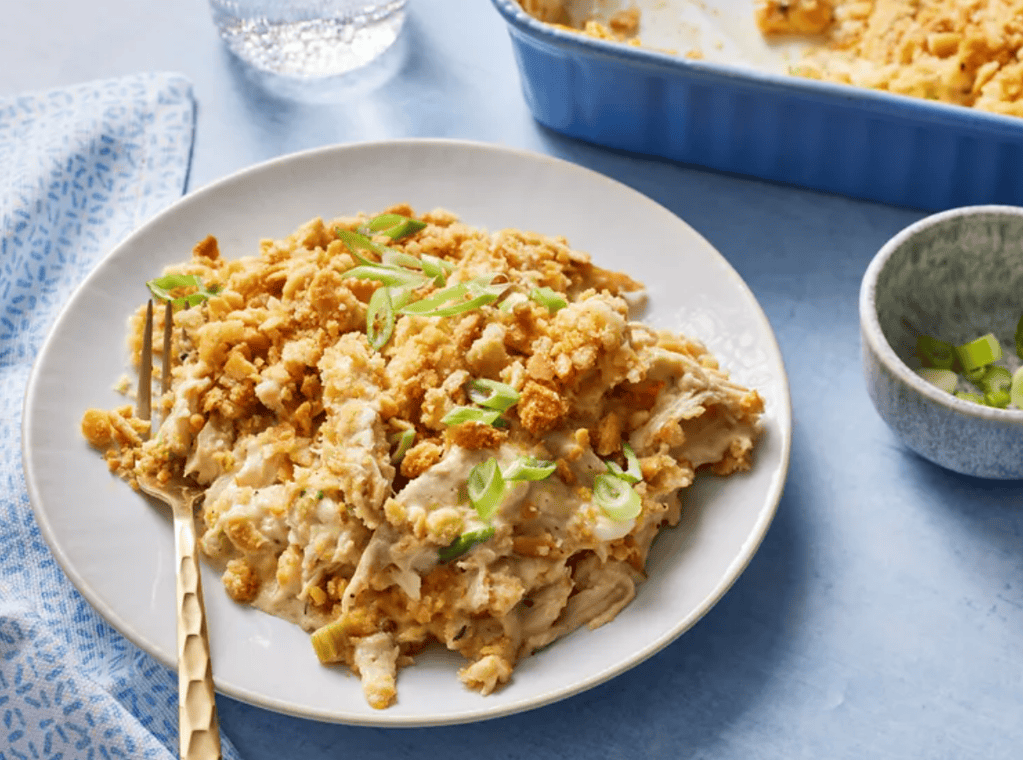 Ritz Cracker Chicken Casserole fro AllRecipes 08-16-2024
