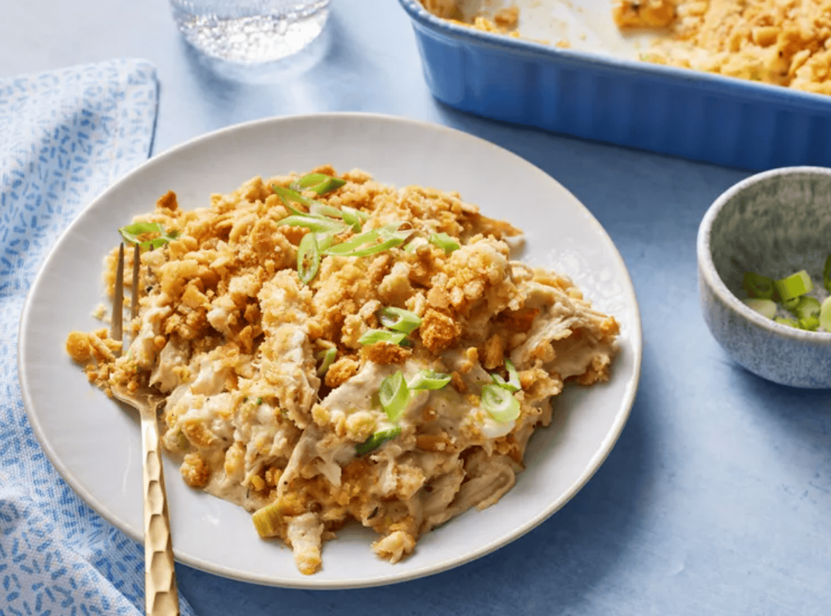 Ritz Cracker Chicken Casserole fro AllRecipes 08-16-2024