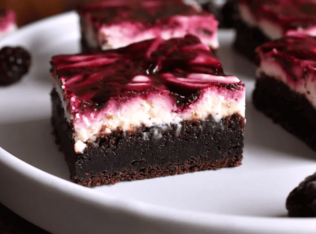 Blackberry Cheesecake Brownies image