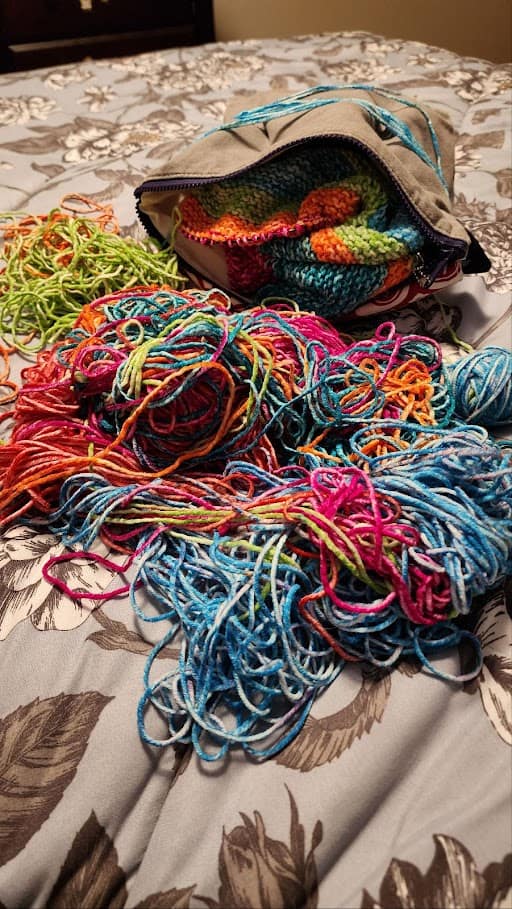 tangled rainbow sweater