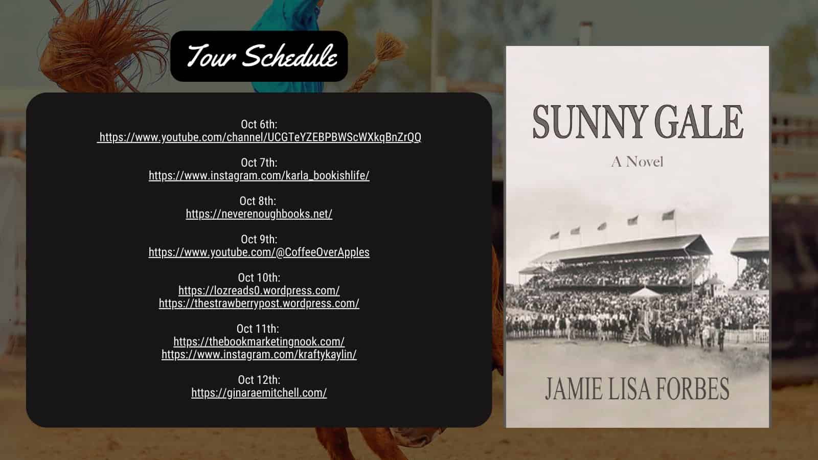 Sunny Gale by Jamie Lisa Forbes | Spotlight #HistoricalFiction 1895 Nebraska #Rodeo #BlogTour @BreakevenBooks @JamieLisaForbes @ProngPress