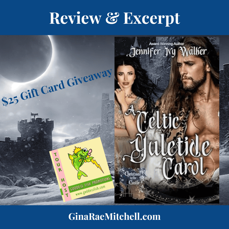 A Celtic Yuletide Carol by Jennifer Ivy Walker Christmas in the Castle series Celtic warrrior against a winter castle background Square -