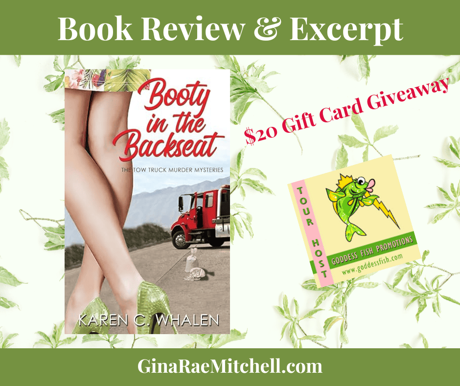 Booty in the Backseat Pin The Tow Truck Murder Mysteries by Karen C. Whalen Cozy Mystery,