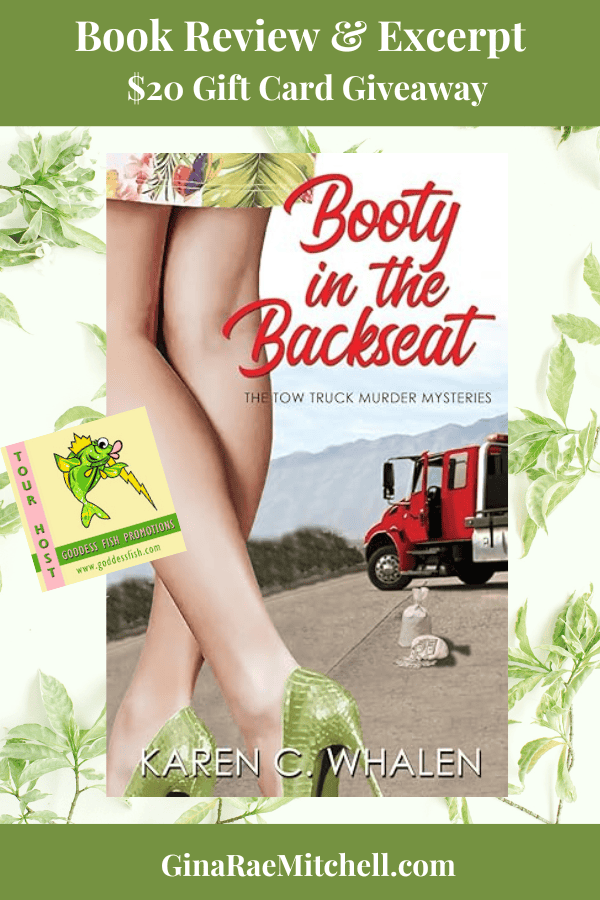 Fast and Fun Friday Finds | 11-22-2024 | Books ~ Crafts ~ Holiday Recipes ~ Indie Authors ~ Contest 8 Booty in the Backseat Pin The Tow Truck Murder Mysteries by Karen C. Whalen Cozy Mystery, 11-22-2024 FF