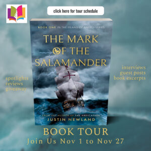 The Mark of the Salamander (The Island of Angels #1) by Justin Newland  | Book Review ~ Giveaway ~ Guest Post from the Author | #HistoricalFiction #Adventure #MagicalRealism | @iReadBookTours @JustinNewland53 @justin.newland.author @drjustinnewland