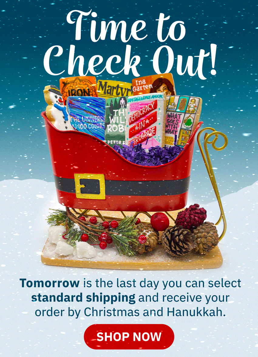 Fun Friday Finds | 12-13-2024 | Books, Crafts, Holiday Recipes, Indie Authors, & More! 17 Bookshop.org Santa Sleigh Full of Books with snow w/ check out button