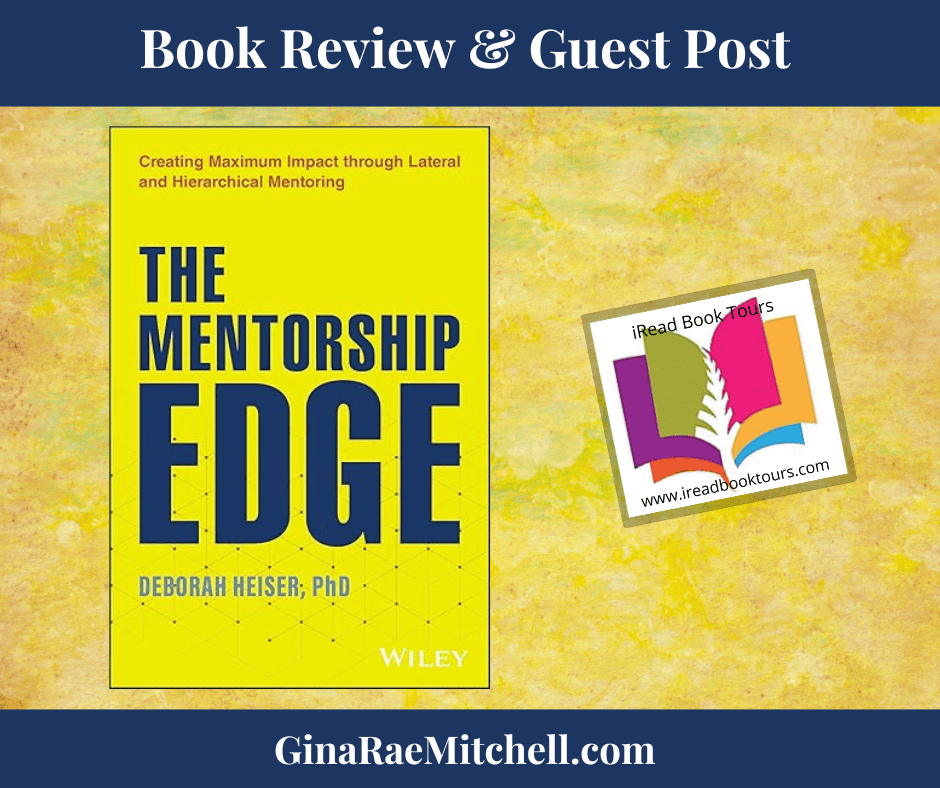 Promotional banner for The Mentorship Edge featuring the book cover and text indicating a book review and guest post.