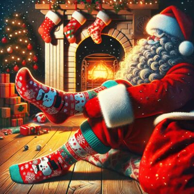 A Brief History of Santa's Socks: A Look at the Evolution of Santa's Iconic Attire from my #1 Site for all Things Socks | #Fun #SockShopping