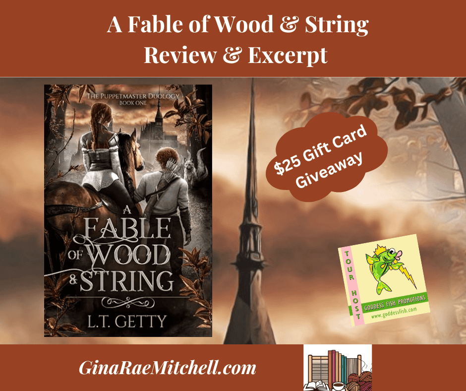 A Fable of Wood and String Banner A Fable of Wood and String Book cover & blog graphic L. T. getty, Young Adult, High Fantasy