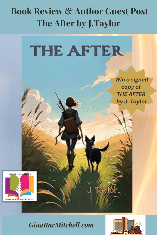 Book cover Child & Pet walking away in a Valley - The After Pin - Middle Grade Dystopian
