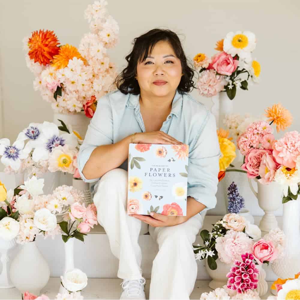 Crepe Paper Flowers by Quynh Nguyen master artist, paper crafts, ff 01-31-2025