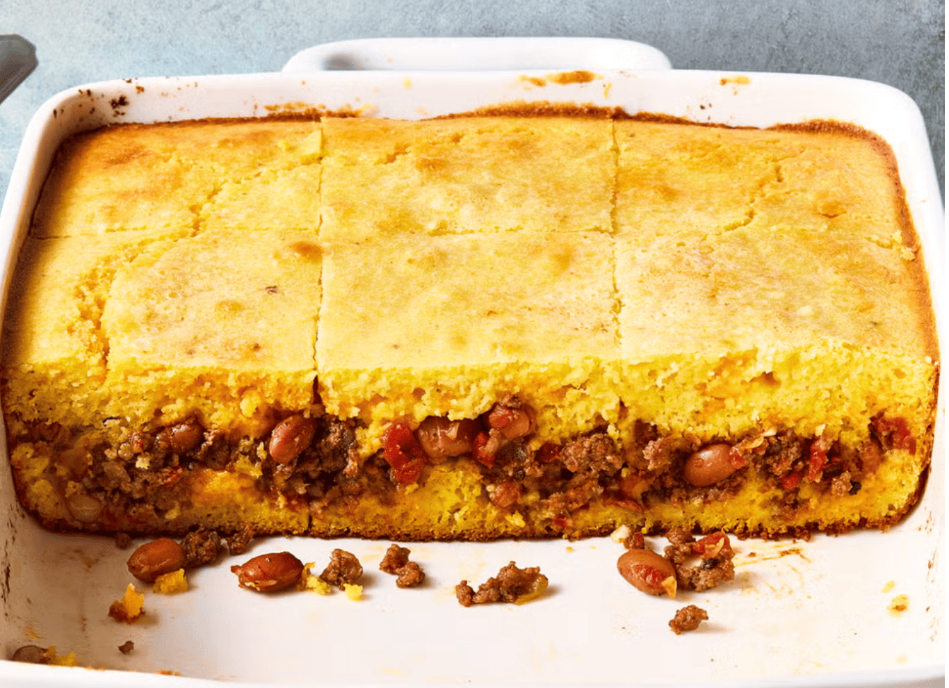 Chili Stuffed Cornbread from Delish.com Superbowl recipes, FF 02-07-2025