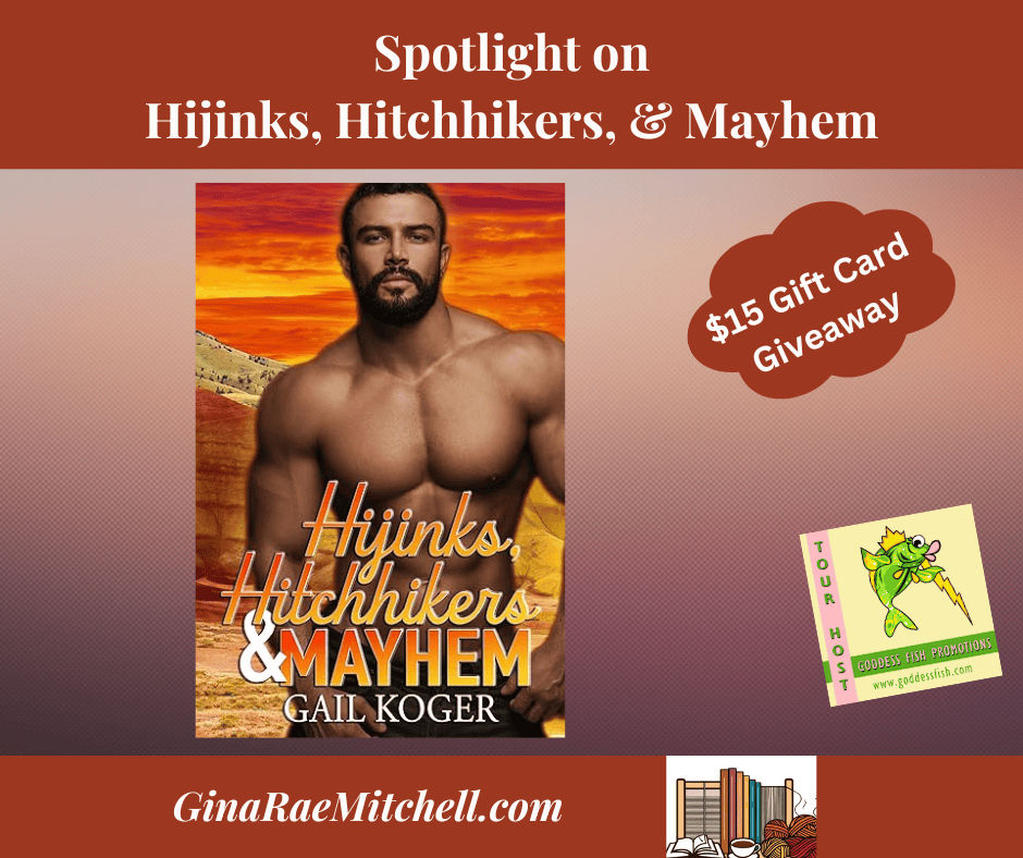 Blog Graphic Hijinks Hitchhikers & Mayhem by Gail Koger : Action/adventure, RomCom, Fantasy