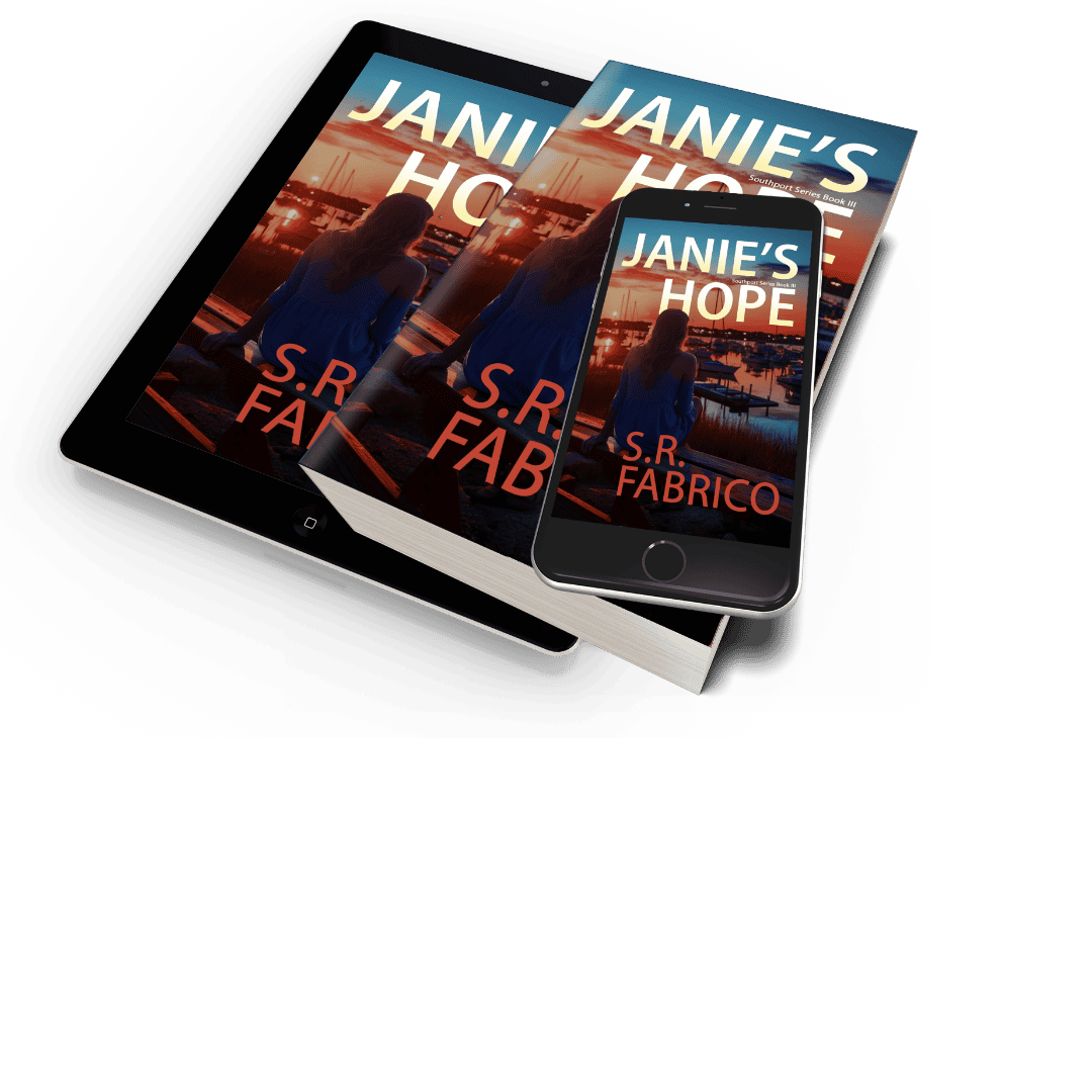 Janie's Hope by S.R. Fabrico (Book 3 of The Southport Series) #BookReview #RomanticSuspense #Bookstagram #BookSky #BookX #iReadBookTours 6 Janie's Hope Blog Graphic, S.R. Fabrico, Southport Series #3, Romantic Suspense Pinnable