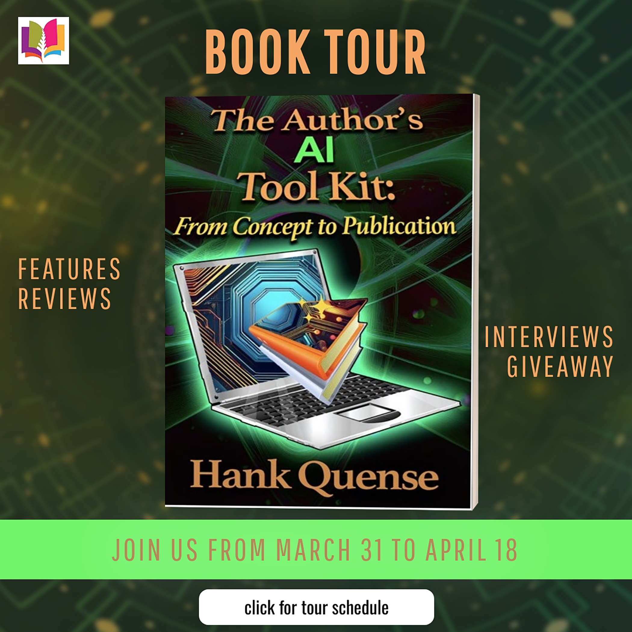 The Author's AI Toolkit: From Concept to Publication by Hank Quense #BookReview đđ 5 Copy Giveaway #NonFiction #FictionWritingGuide #Reference #BookPublishing #Marketing #Books