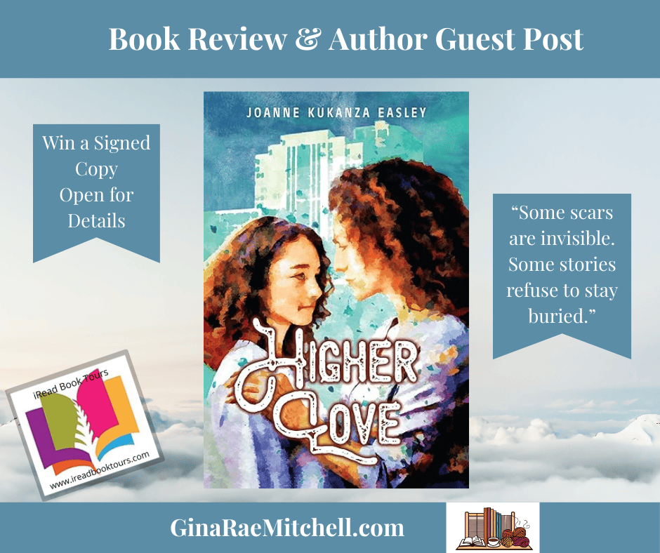 Higher Love Blog Graphic banner with book cover & quote