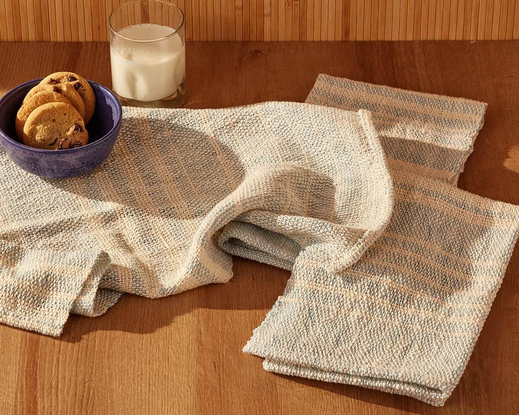 Vintage woven towels kit from Gist Yarn