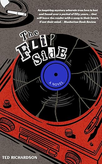 The Flip Side BOOKCOVER Ted Richardson - Red record player with vinyl album & blue label