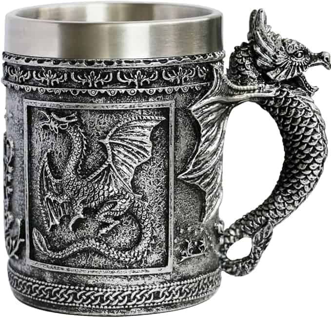 Pewter Dragon Tankard or Coffe Mug