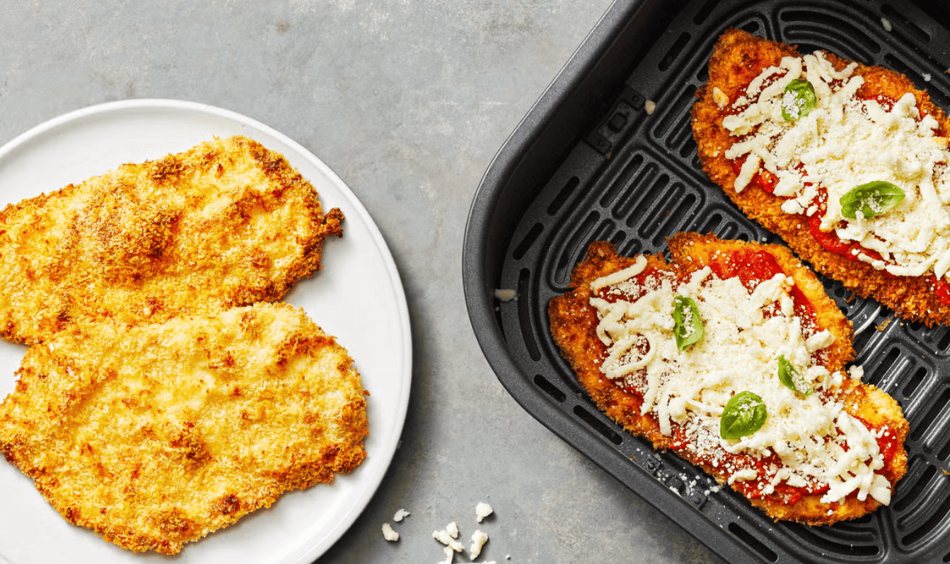 Air Fryer Chicken Parmesan – quick summer dinner recipe that won’t heat up your kitchen