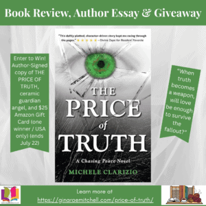 The Price of Truth Banner with giveaway pull quote 1200x628 1080 x 1080 px