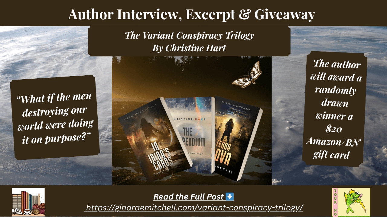 🌍 Spotlight on The Variant Conspiracy Trilogy by Christine Hart | Sci-Fi Adventure with Dystopian Edge and Hopeful Light 9 Promotional long banner for The Variant Conspiracy Trilogy by Christine Hart. Features the tagline
