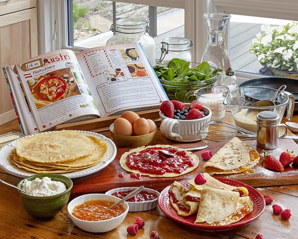 Austrian Kitchen Table creative image from the World Explorer FAmily Cookbook