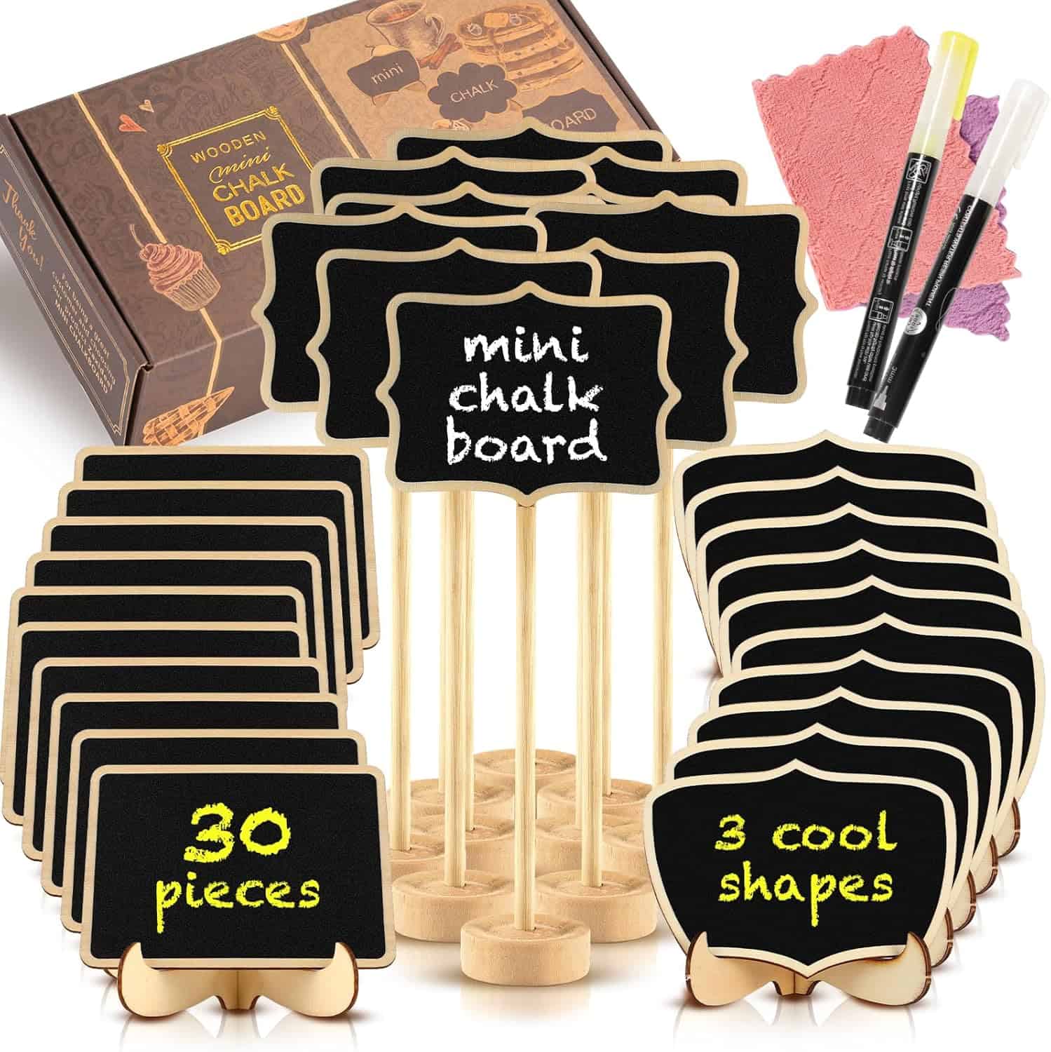 Mini Chalk board set of 30 wi markers, Amazon aff