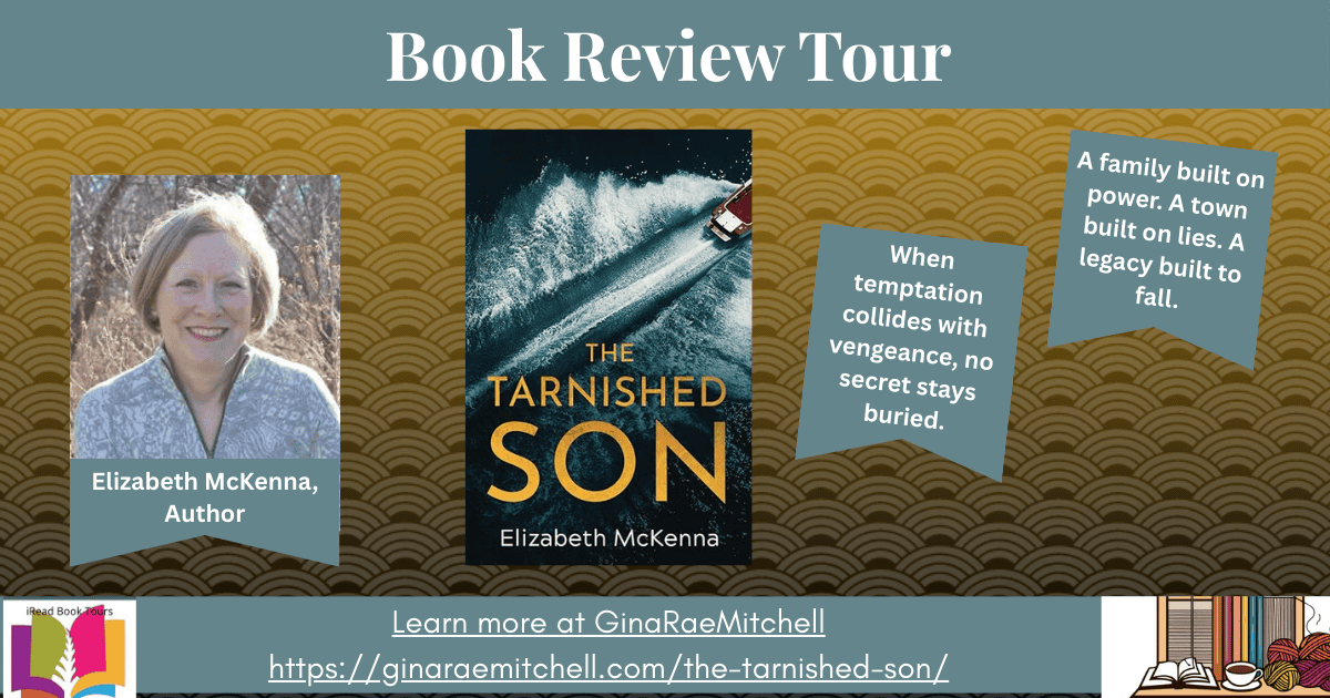 GinaRaeMitchell blog Banner featuring the cover of The Tarnished Son , quotes from the book, and the author image