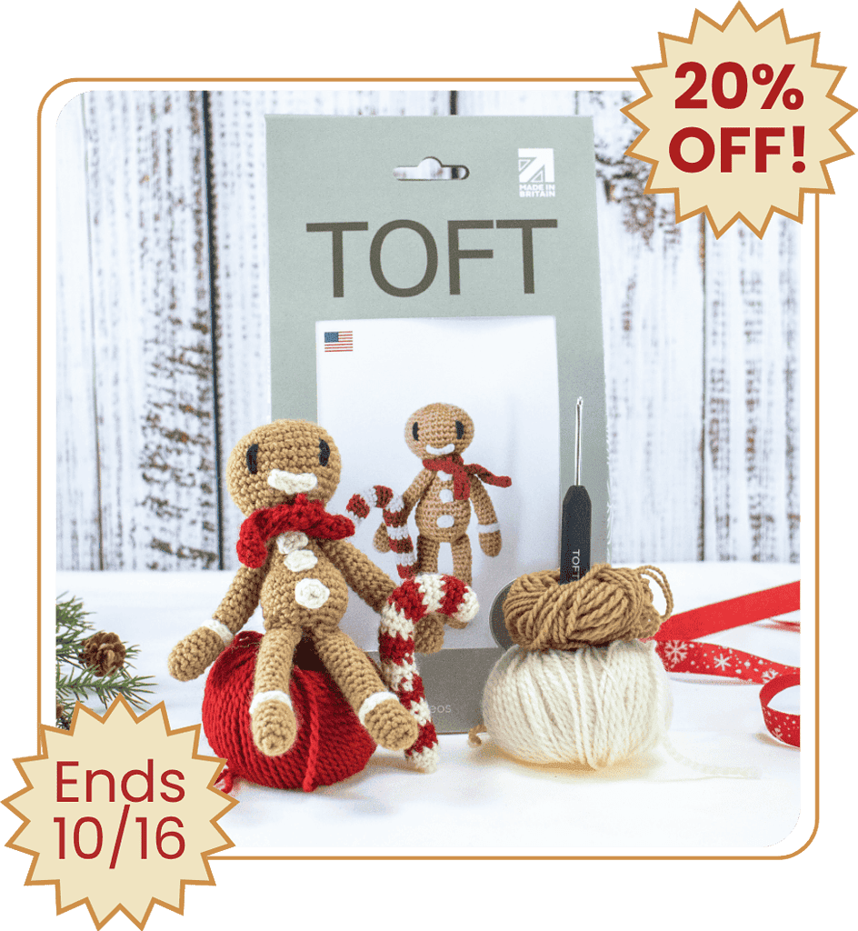 The Woolery Gifts of Christmas 2025 #1 Toft Crochet Gingerbread Man