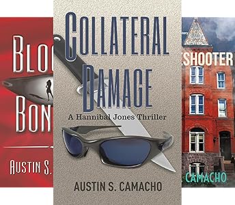 Hannibal Jones series banner by Austin S. Camacho featuring the first 3 books in the series