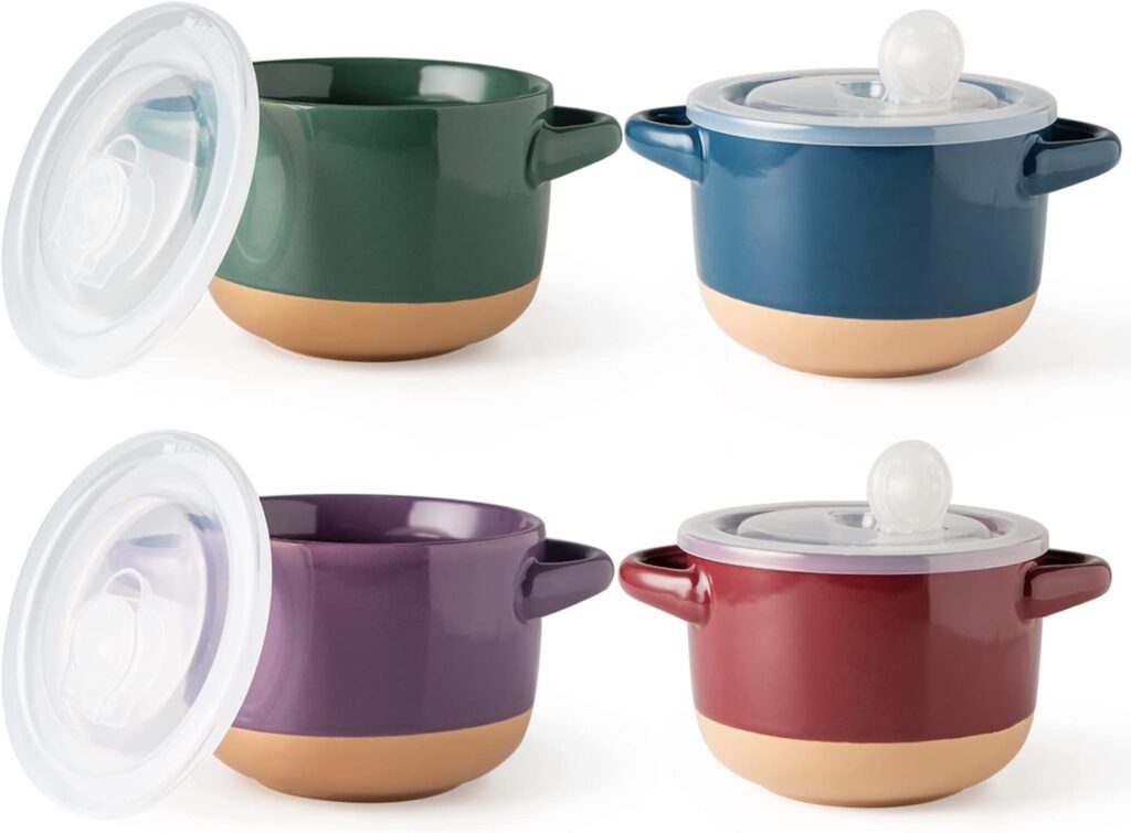 Stoneware soup bowls with Lids and handles - set of 4 - 2 January 2026 Friday Finds