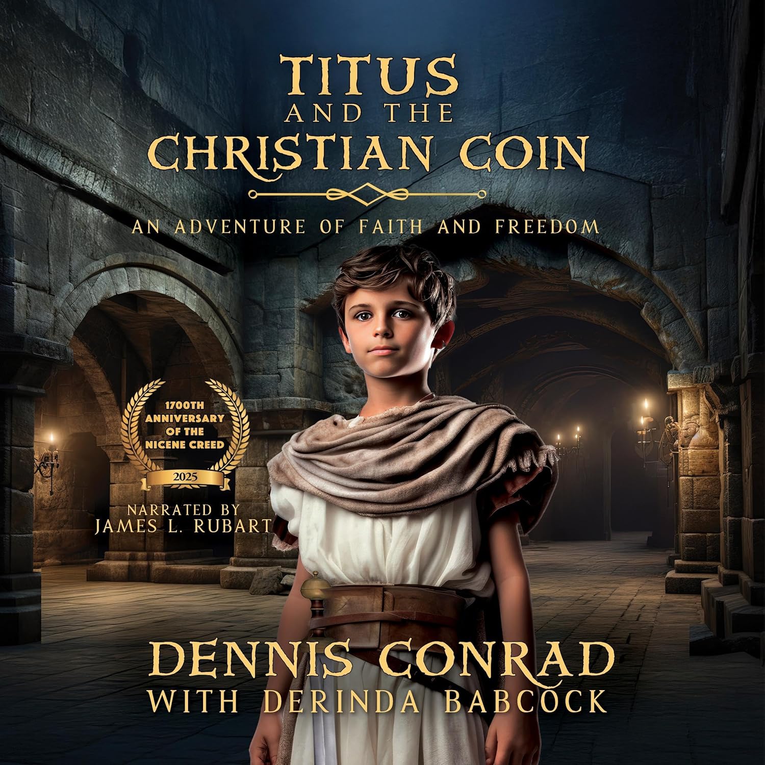 Square featured image for the review of Titus and the Christian Coin on GinaRaeMitchell.com, showing the audiobook cover.
