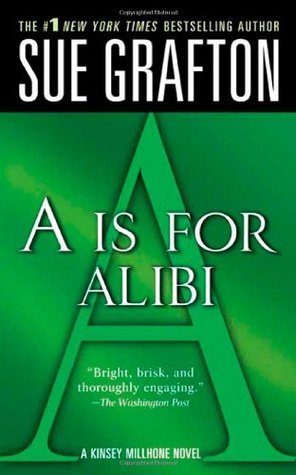 A is for Alibi - Sue Grafton, Kinsey Millone #1 Green Cover affiliate link: https://amzn.to/4irMJMn