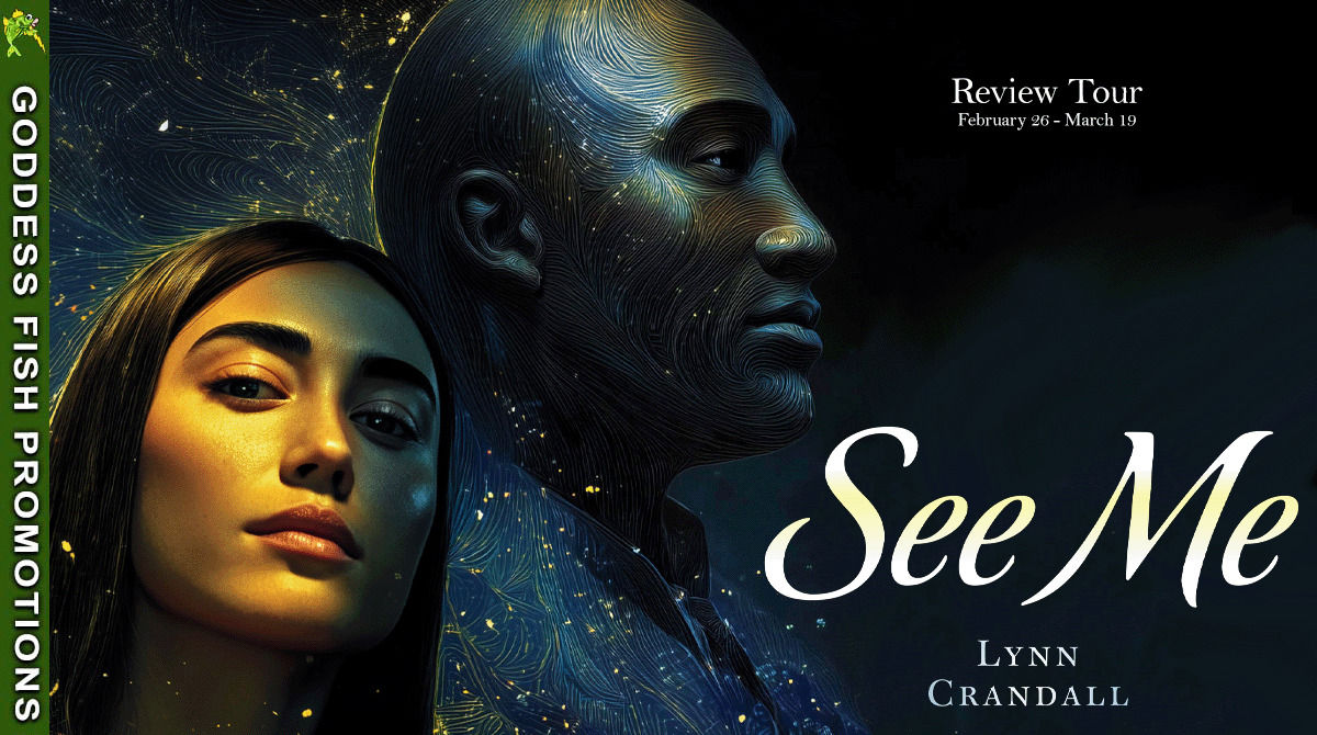 Tour banner for the Goddess Fish promotion of See Me by Lynn Crandall, showing tour dates and tour branding.