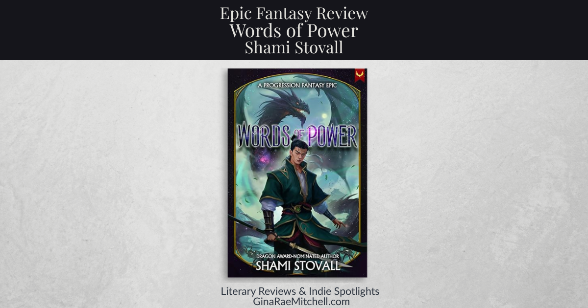 Blog banner for words of Power by Shami Stovall with branding for ginaraemitchell.com