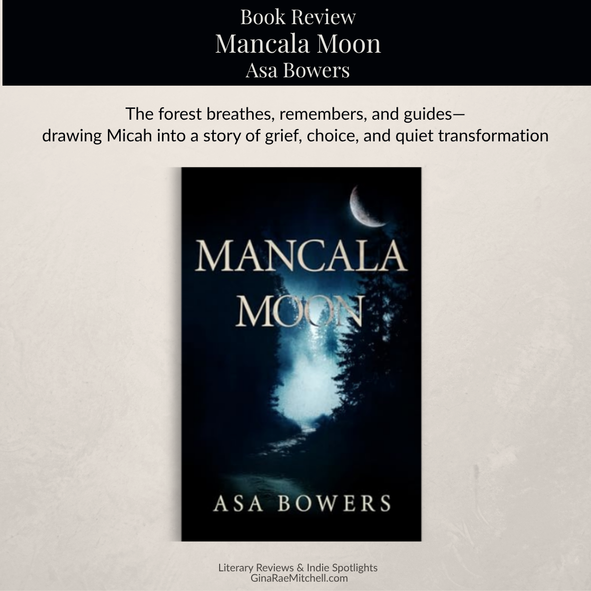 Blog banner for Mancala Moon by Asa Bowers with poetic, mythic, and dreamlike visual elements.
