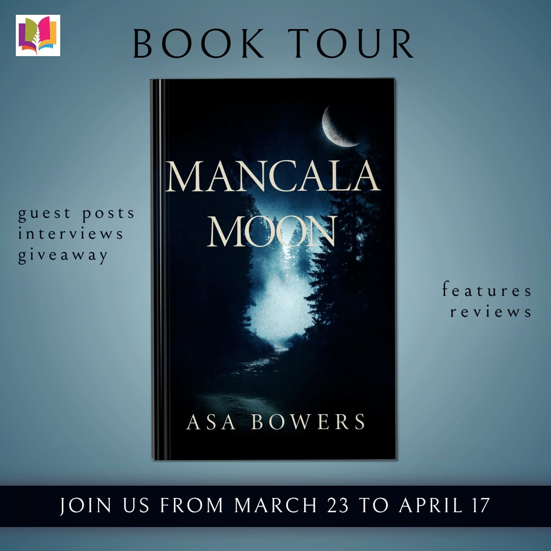 Tour banner for the iRead Book Tours promotion of Mancala Moon by Asa Bowers, showing tour dates and tour branding.