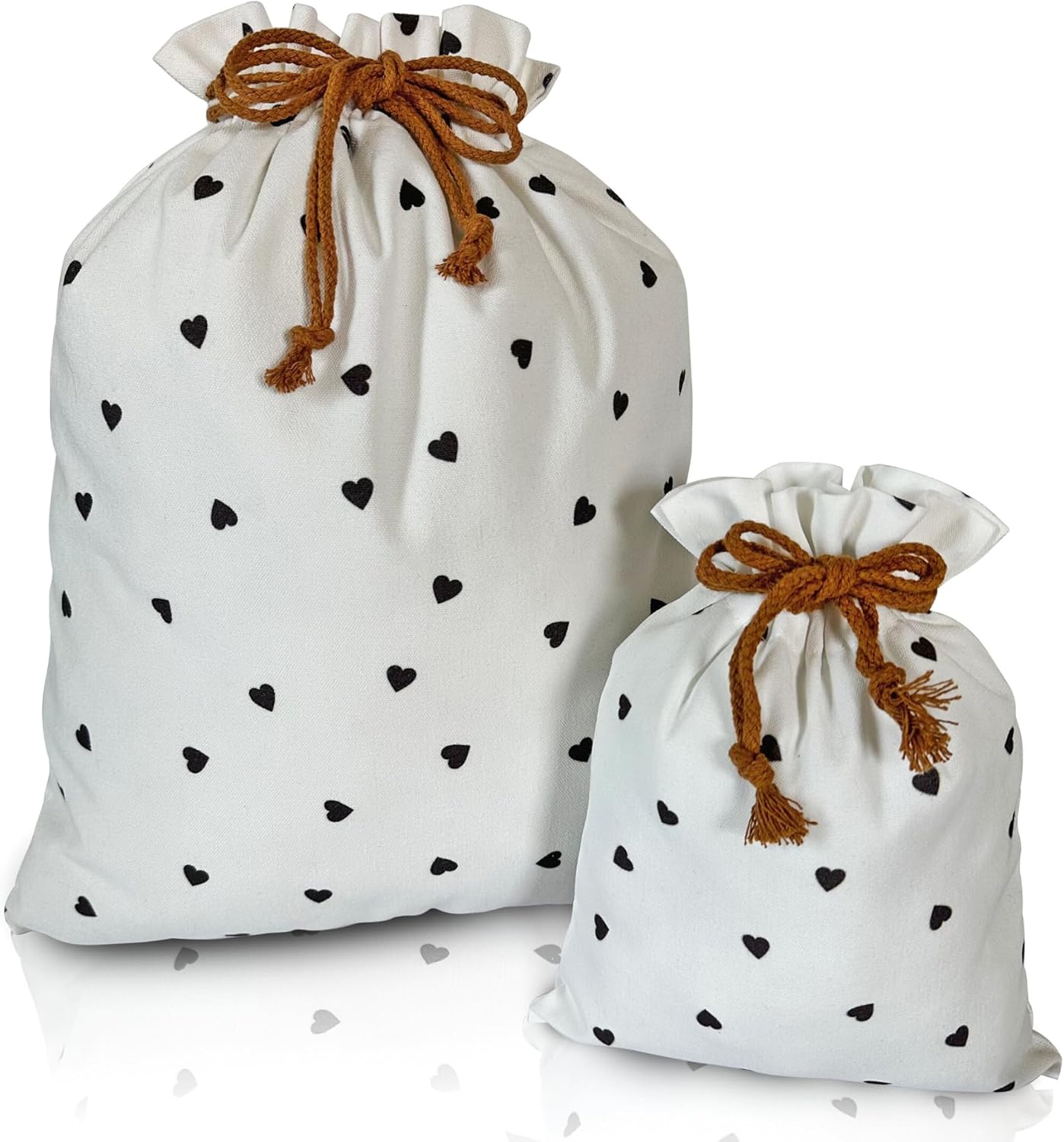 Set of two gift bags, small and large, to fill with treats