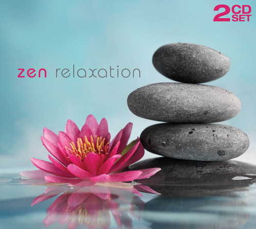 Zen relaxation CD set with calming imagery of stones and water
