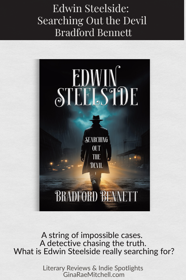 ginaraemitchell branded vertical pin for the book review of Edwin Steelside: Searching Out the Devil