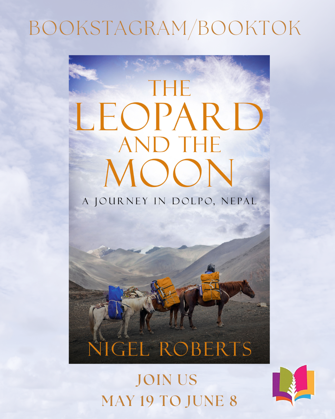 Tour banner for the iRead Book Tours promotion of The Leopard and the Moon by Nigel Roberts, showing tour dates and tour branding.