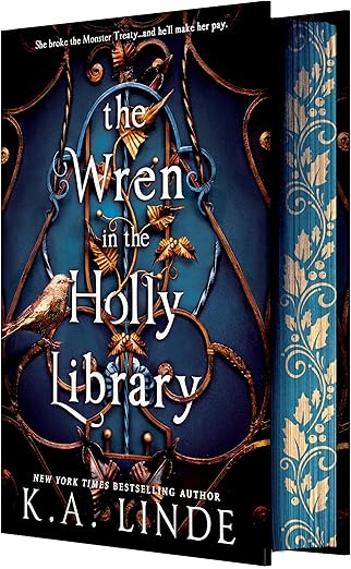 The Wren in the Holly Library Deluxe Limited Edition BOOKCOVER by K. A. Linde - sprayed edges